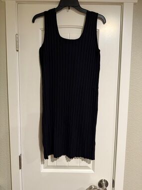 a new day Black Ribbed Knit Tank Dress